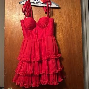 Aderlina red dress rinds small size XS
